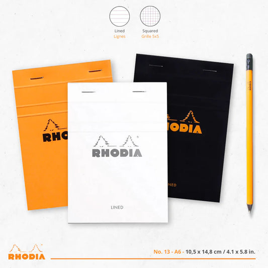 Stapled Notepad N°16, N°13 & N°11 – Assorted Colors | 80 Sheets | A7, A6, A5 Sizes