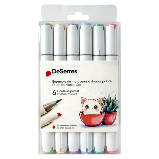Alcohol Dual-Tip Marker Set Colors