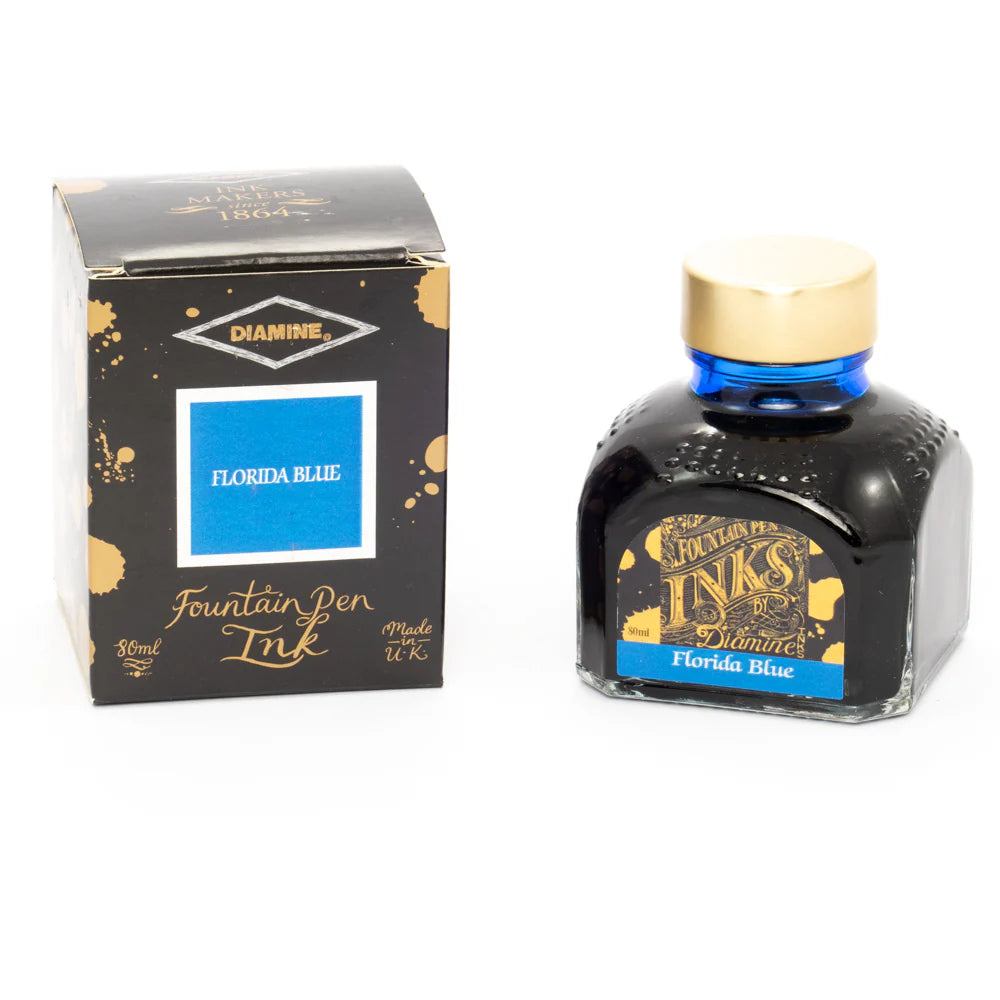 Diamine Fountain Pen Ink 80ml - Florida Blue
