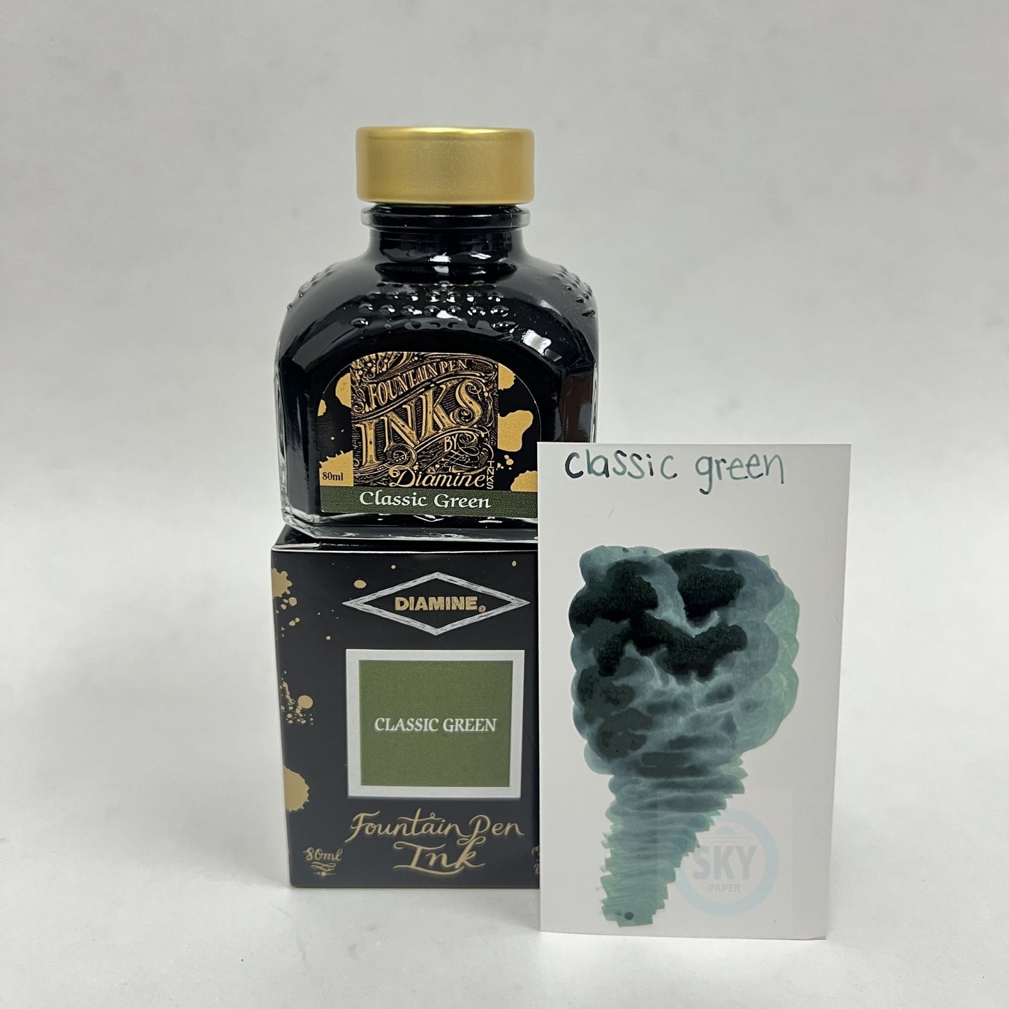 Diamine Fountain Pen Ink 80ml - Classic Green