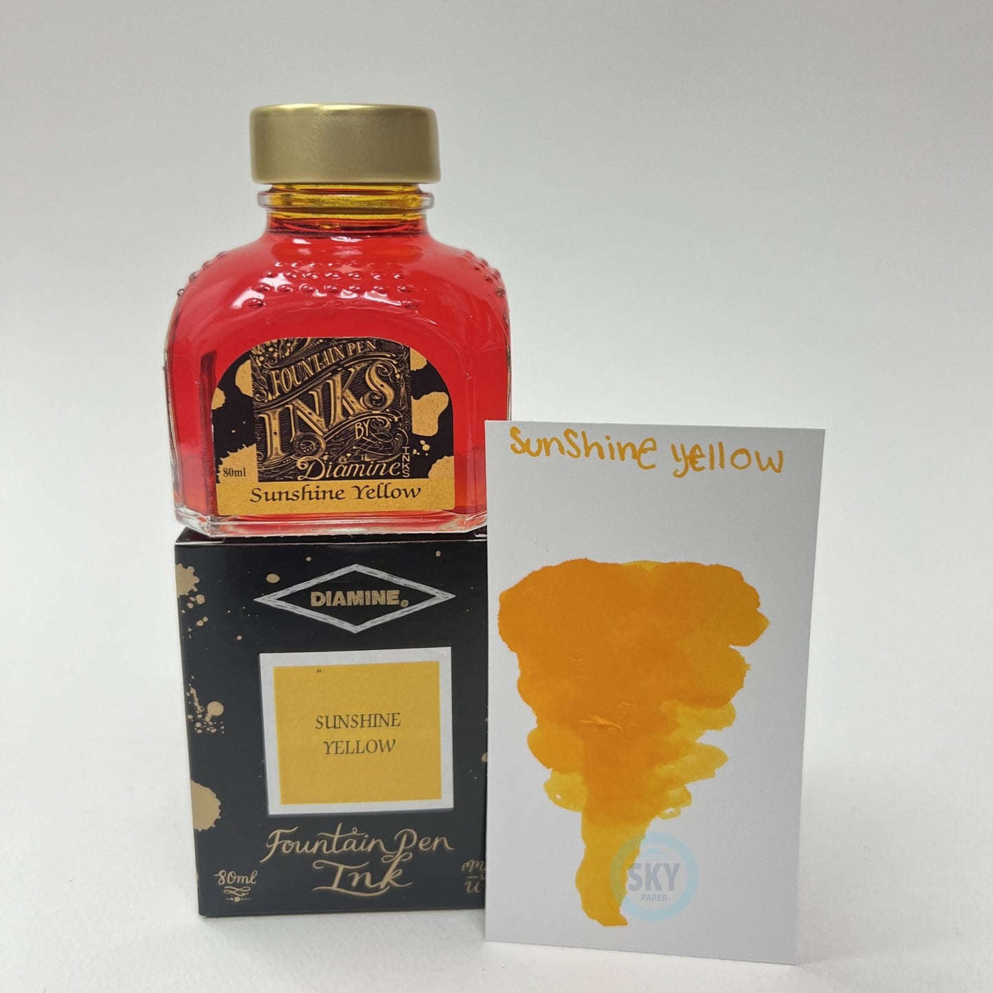 Diamine Fountain Pen Ink 80ml - Sunshine Yellow