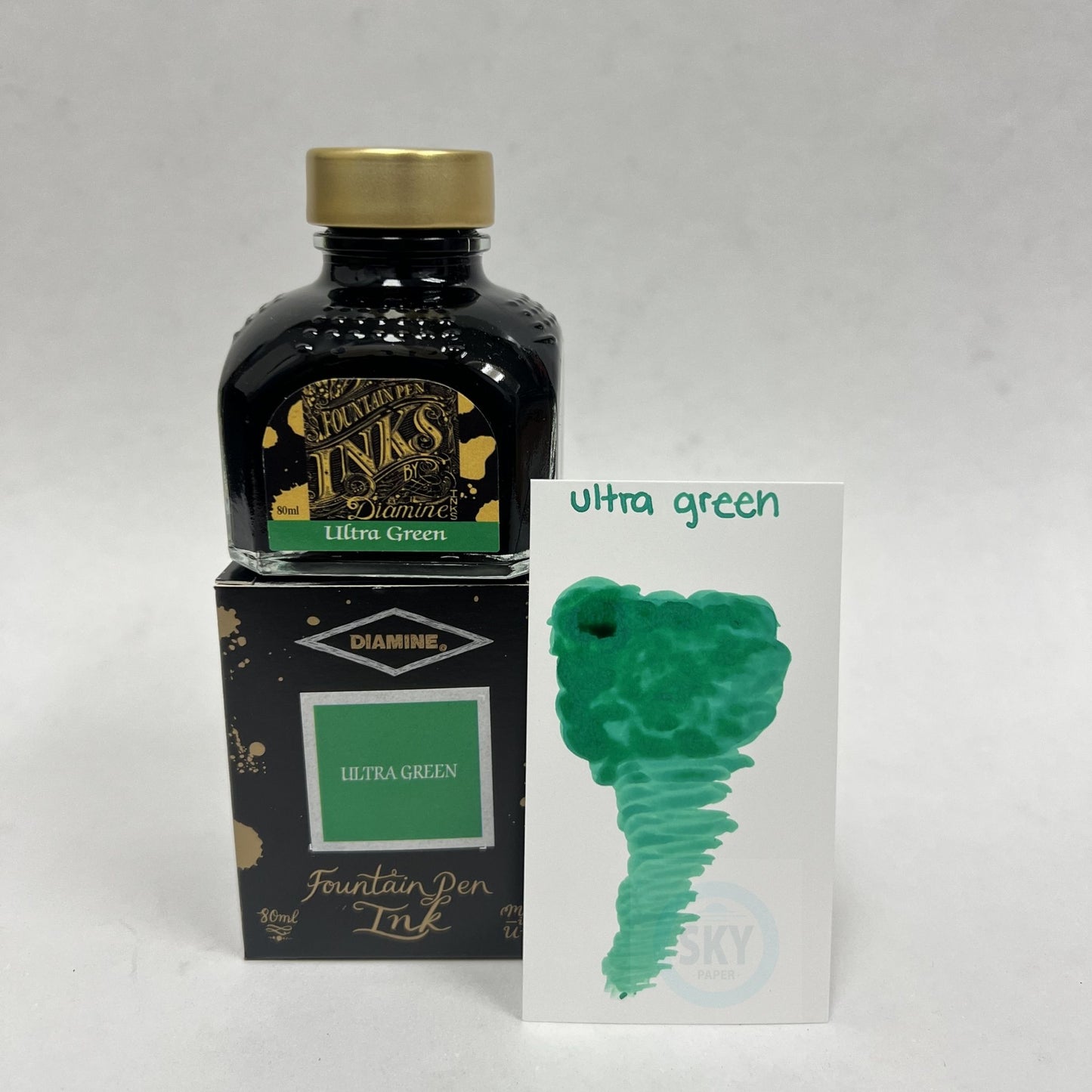 Diamine Fountain Pen Ink 80ml - Ultra Green