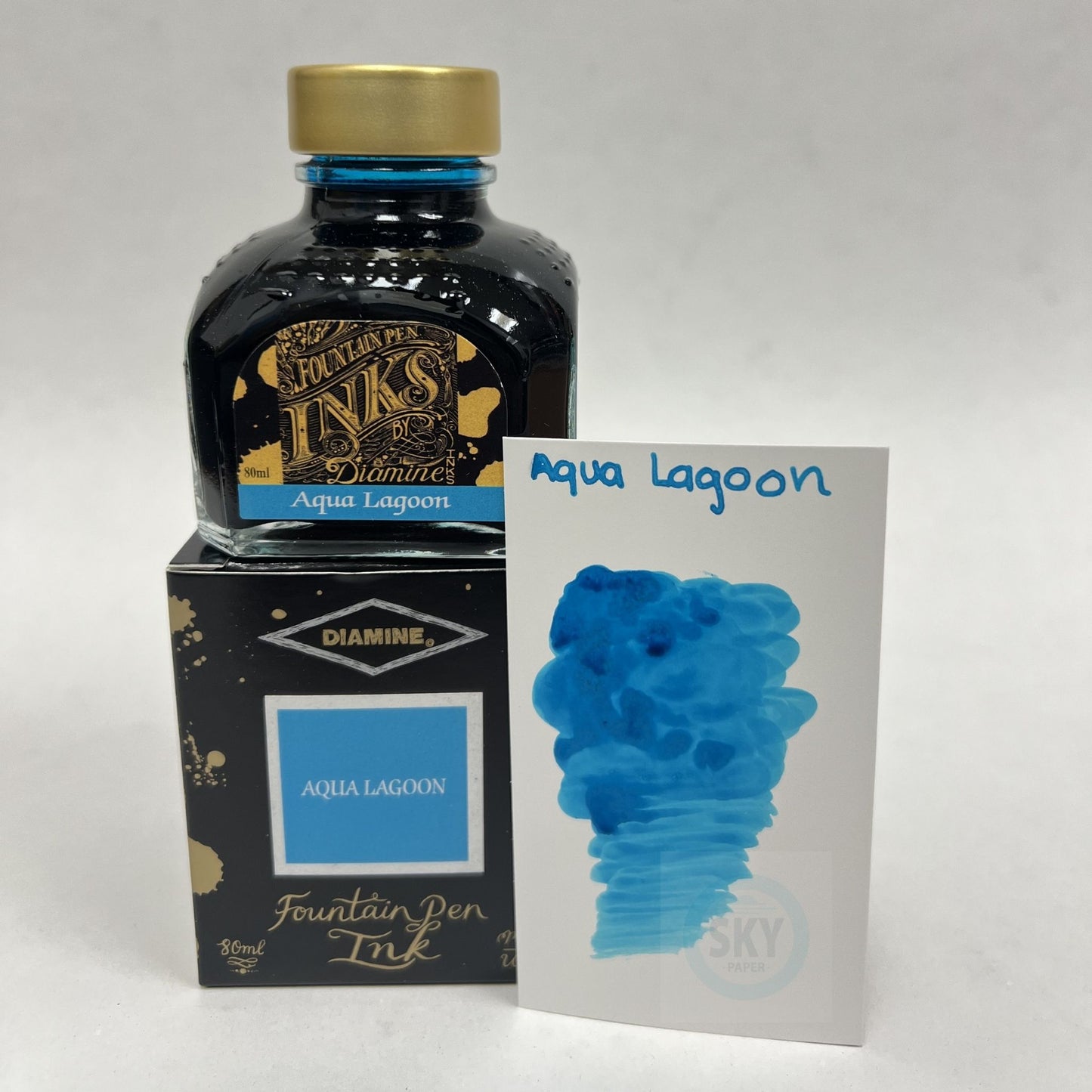 Diamine Fountain Pen Ink 80ml - Aqua Lagoon
