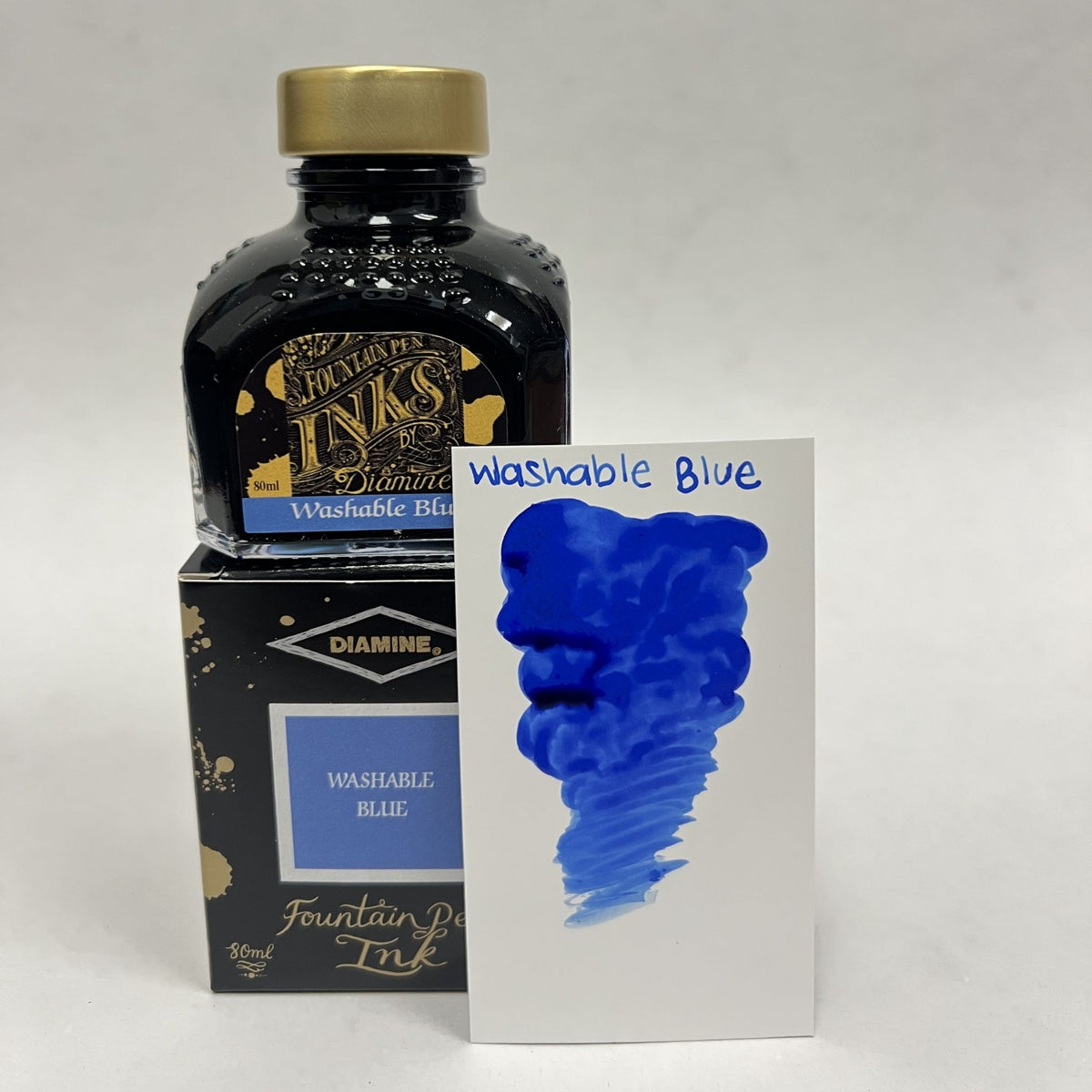Diamine Fountain Pen Ink 80ml - Washable Blue