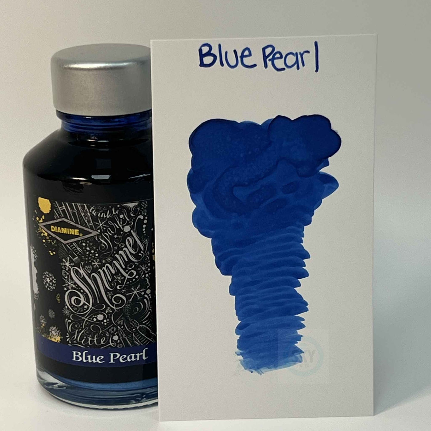 Diamine Shimmering Fountain Pen Ink 80ml - Blue Pearl