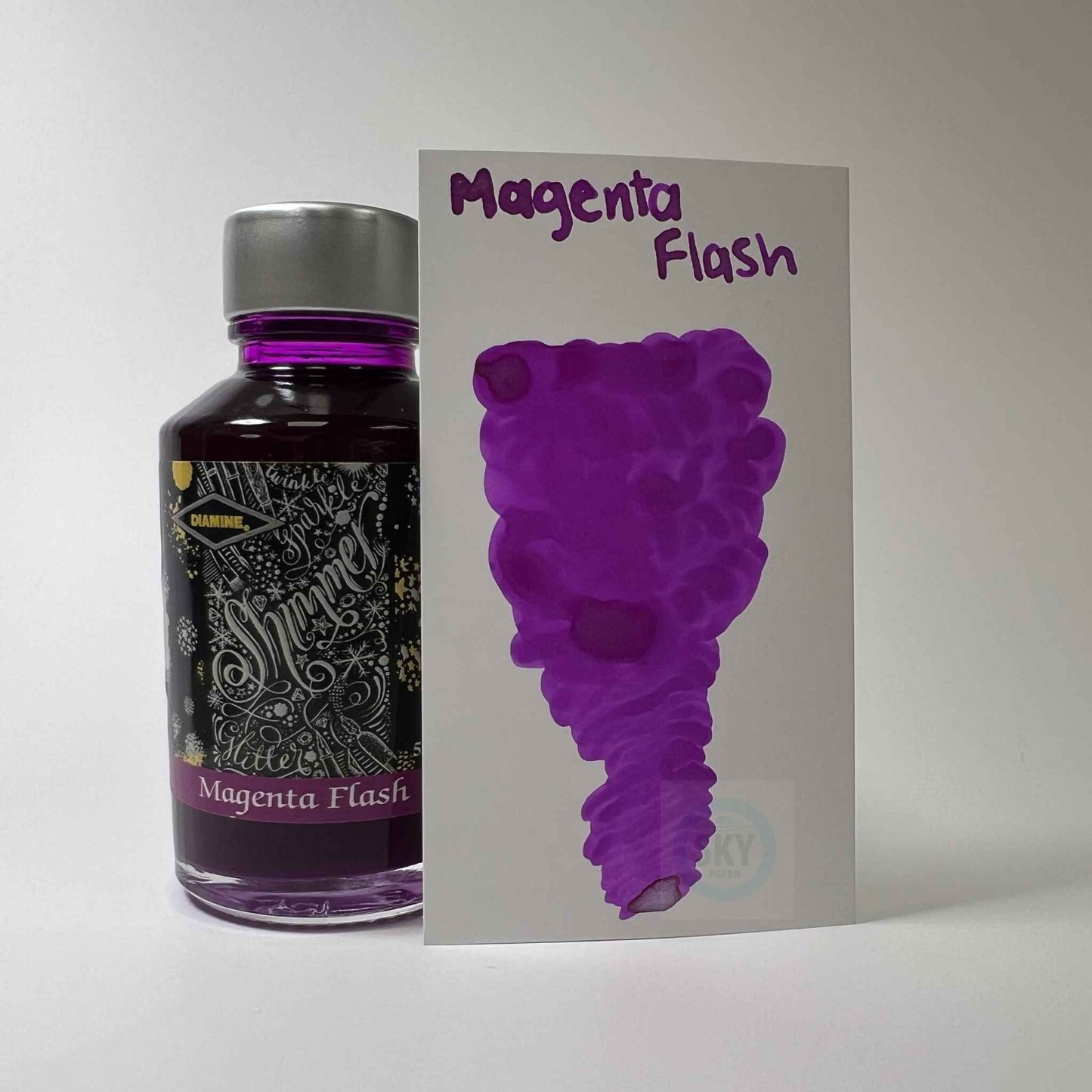 Diamine Shimmering Fountain Pen Ink 80ml - Magenta Flash