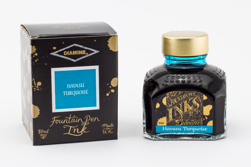 Diamine Fountain Pen Ink 80ml - Havasu Turquoise