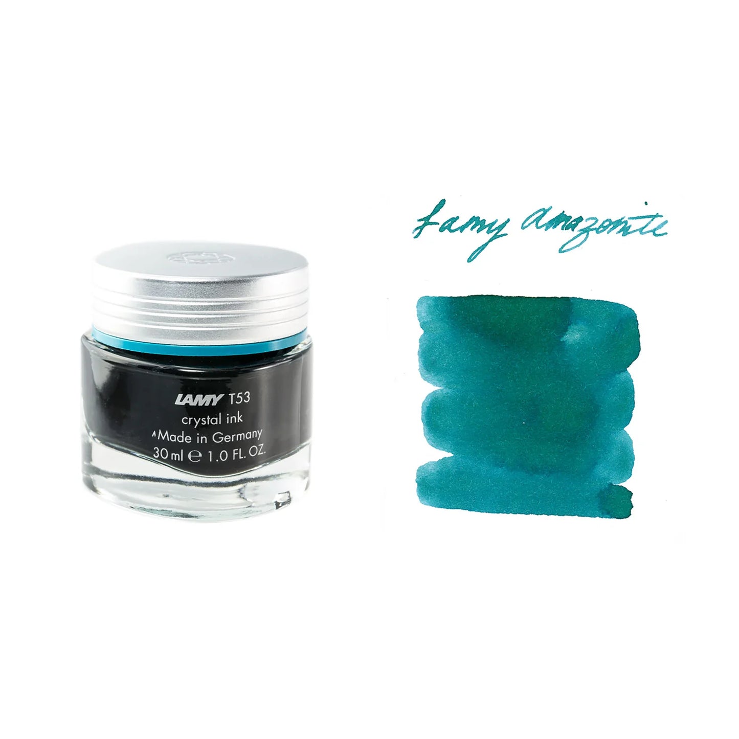 Lamy T53 Crystal Bottled Ink 30ml - Amazonite / Ocean Blue