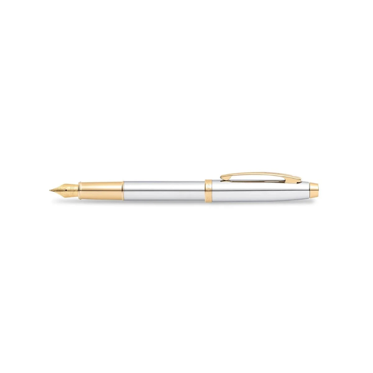 Sheaffer 100 Chrome with Gold Trims Fountain Pen