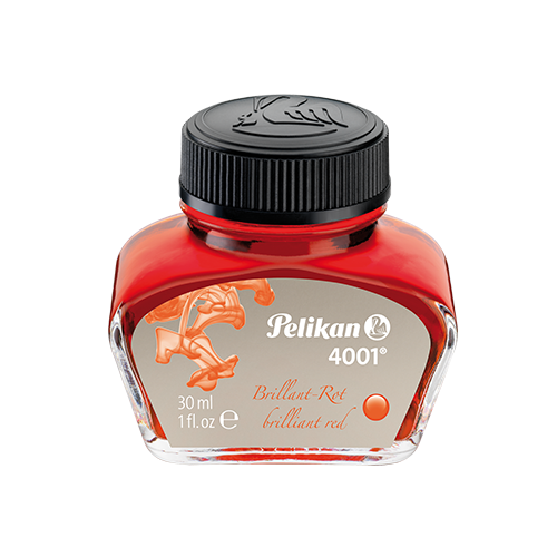 Pelikan 4001 Fountain Pen Ink 30ml - Brilliant Red