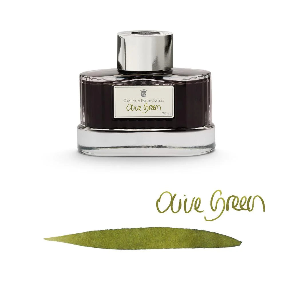 Graf von Faber-Castell Ink Bottle (75ml) - Olive Green