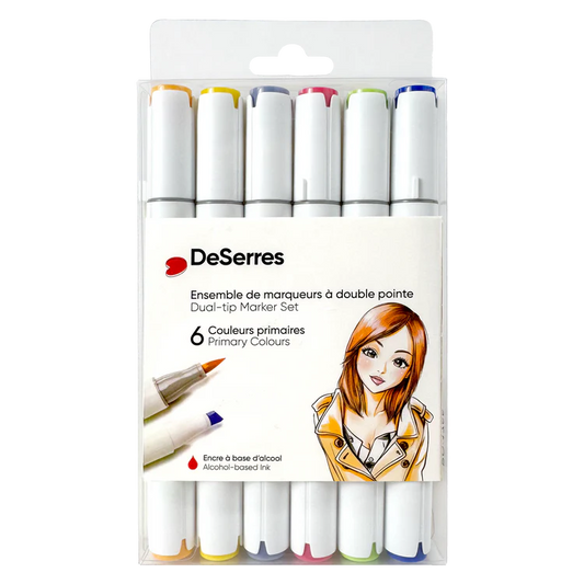 Alcohol Dual-Tip Marker Set Colors