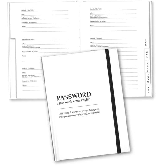 Password Notebook - English Definition