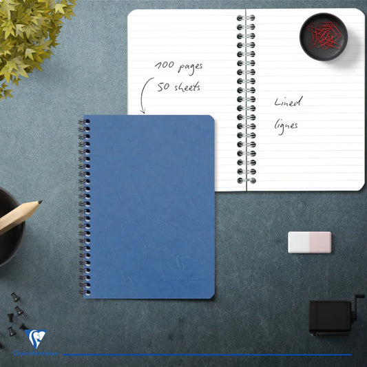 Age-Bag Wirebound Notebook Lined -Blue- A5. 100 pages (5.8x8.3in)