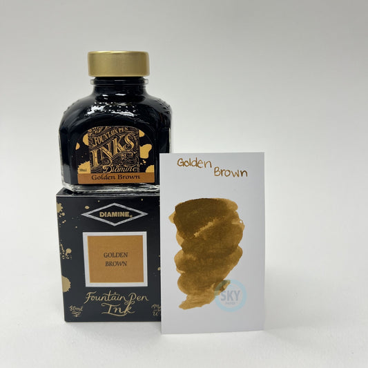Diamine Fountain Pen Ink 80ml - Golden Brown