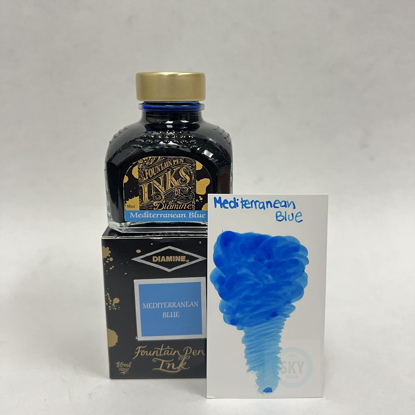 Diamine Fountain Pen Ink 80ml - Mediterranean Blue