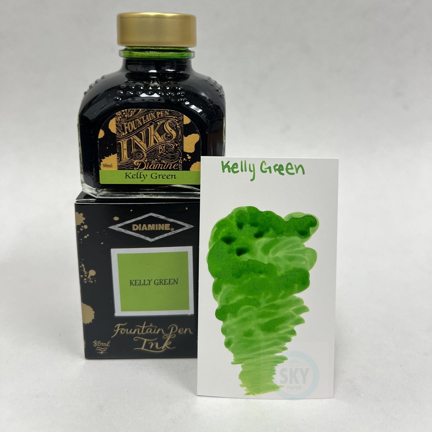 Diamine Fountain Pen Ink 80ml - Kelly Green