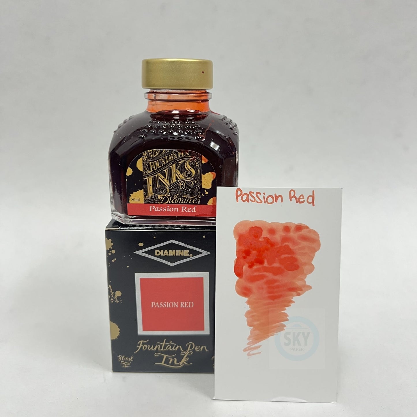 Diamine Fountain Pen Ink 80ml - Passion Red
