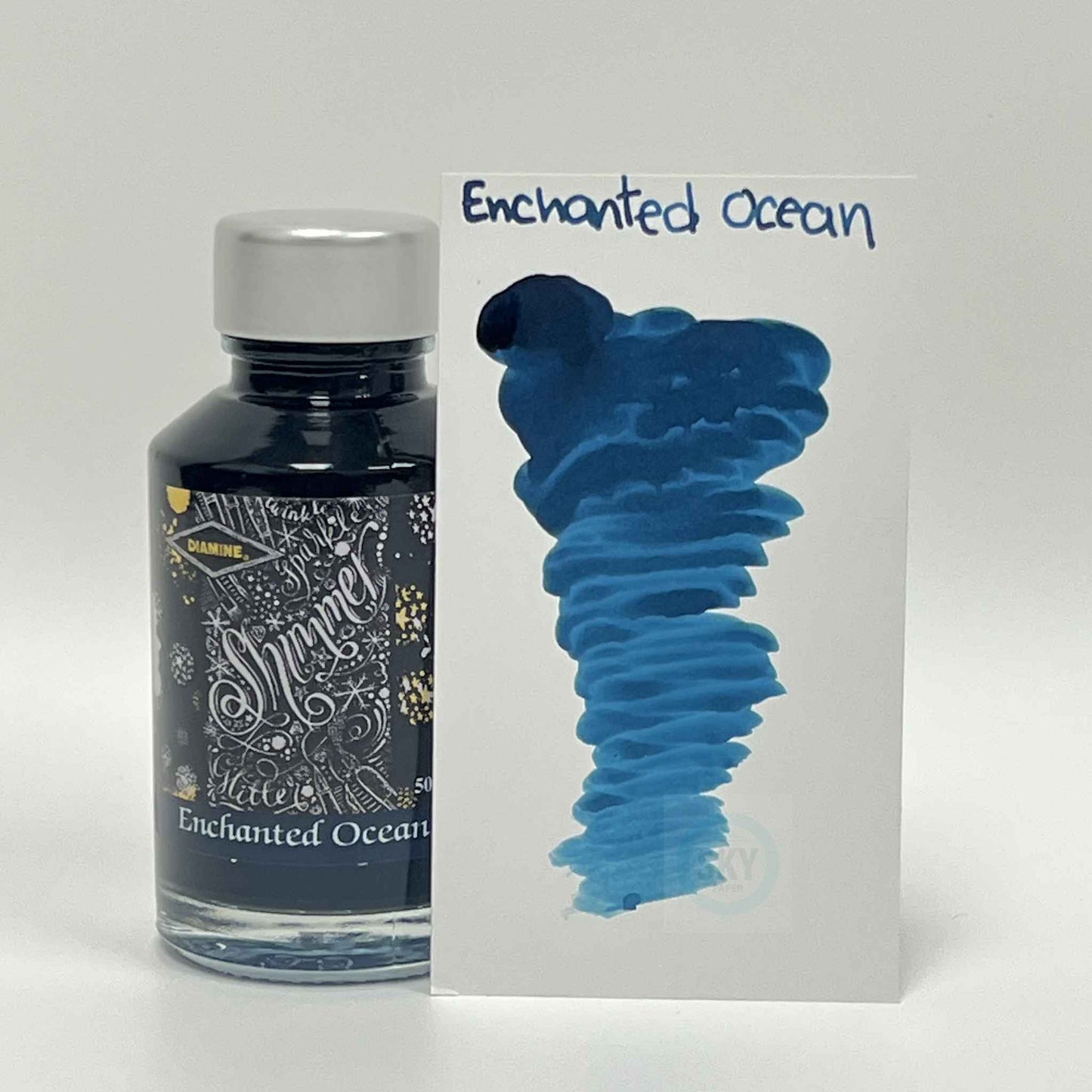 Diamine Shimmering Fountain Pen Ink 80ml - Enchanted Ocean