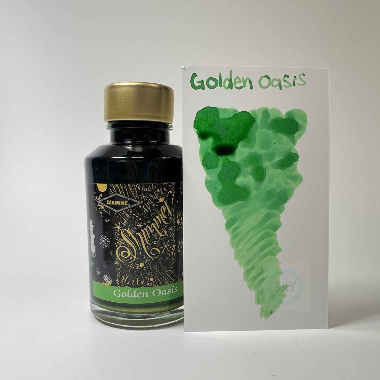 Diamine Shimmering Fountain Pen Ink 80ml - Golden Oasis