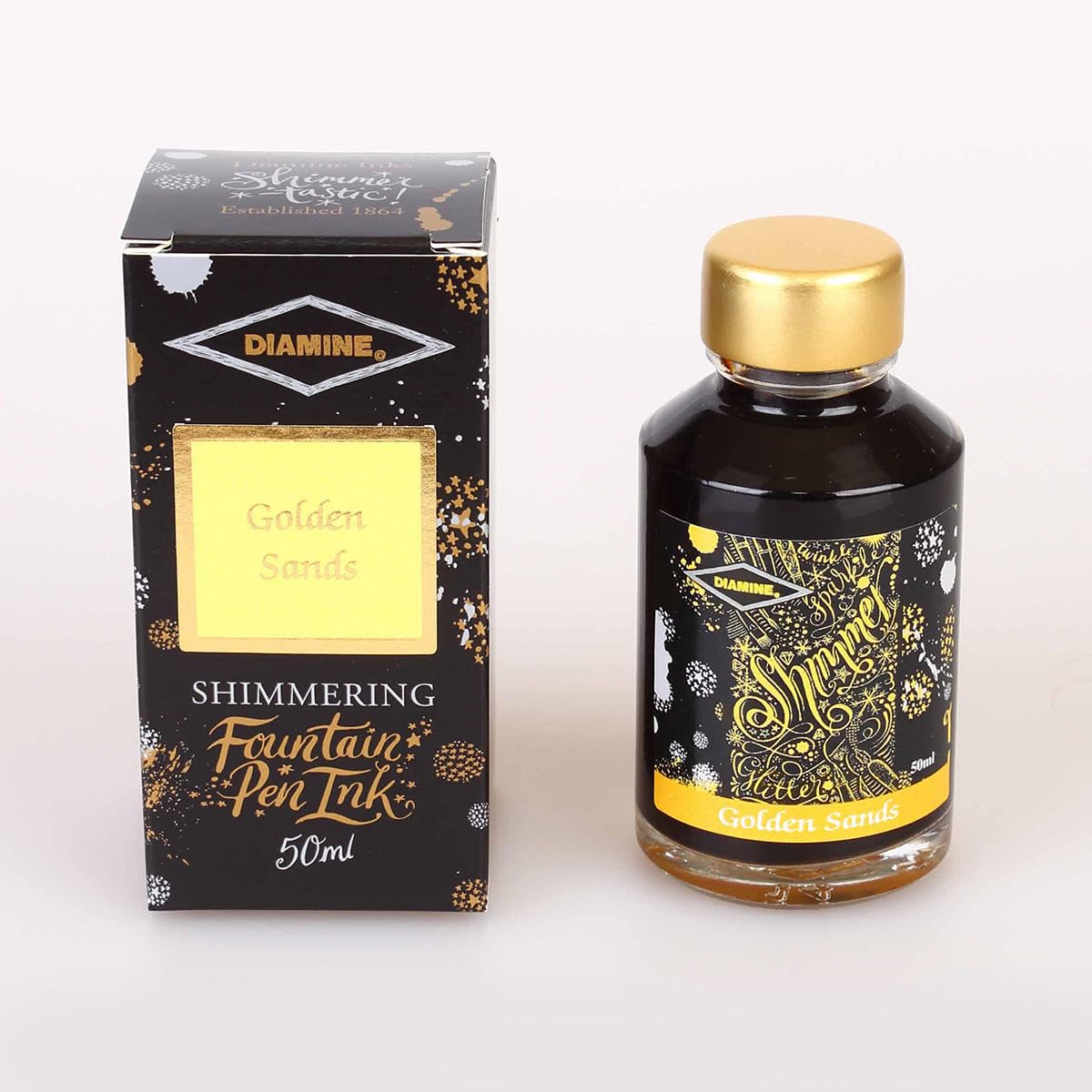 Diamine Shimmering Fountain Pen Ink 50ml - Golden Sands