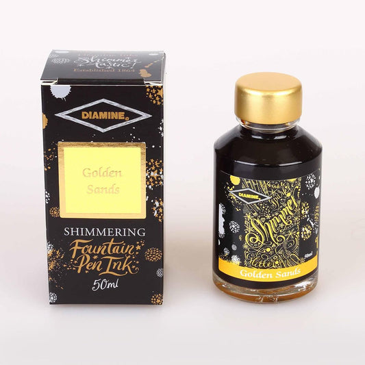 Diamine Shimmering Fountain Pen Ink 50ml - Golden Sands