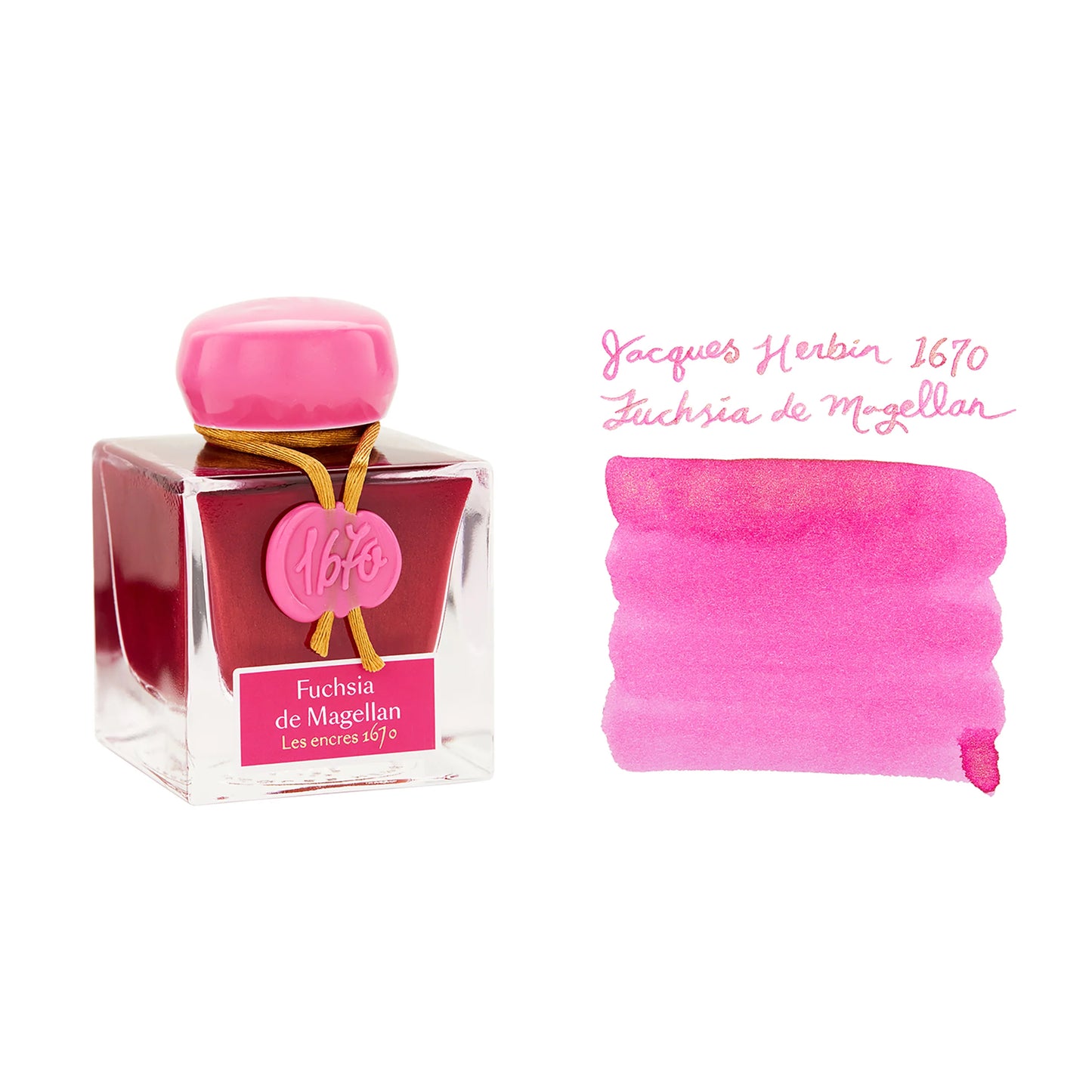 Jacques Herbin - 1670 Prestige - Fuchsia De Magellan - Gold Shimmer