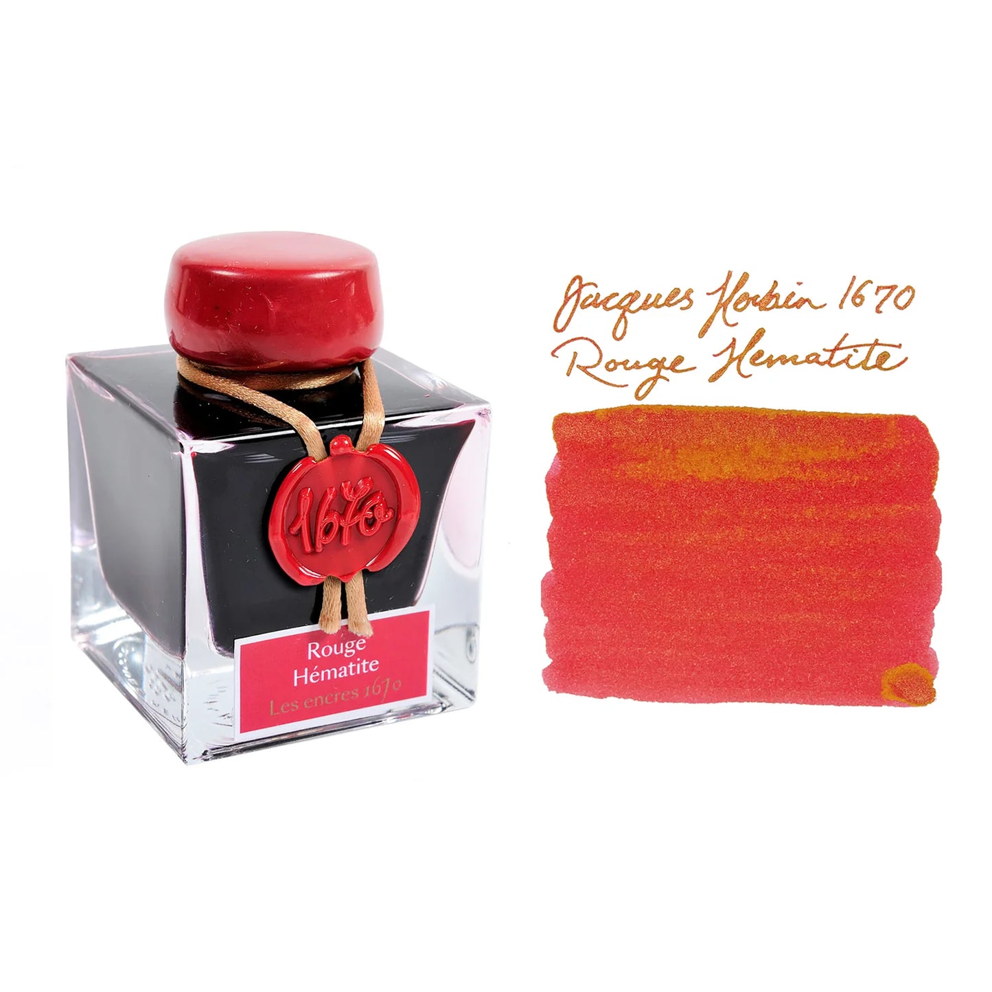 Jacques Herbin - 1670 Prestige -  Hematite (Scarlet Red) - Gold Shimmer