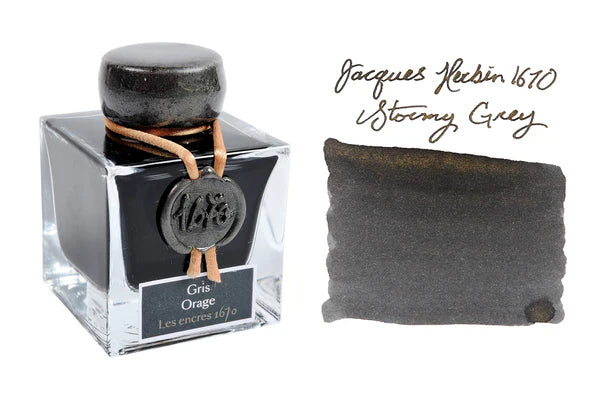 Jacques Herbin - 1670 Prestige - Stormy Grey - Gold Shimmer