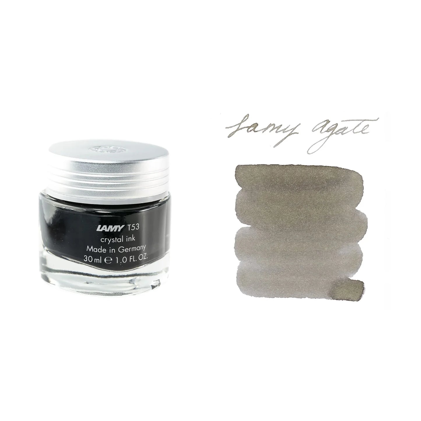 Lamy T53 Crystal Bottled Ink 30ml - Agate / Grey