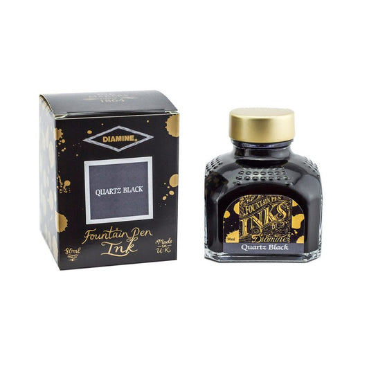 Diamine Fountain Pen Ink 80ml -  Quartz Black