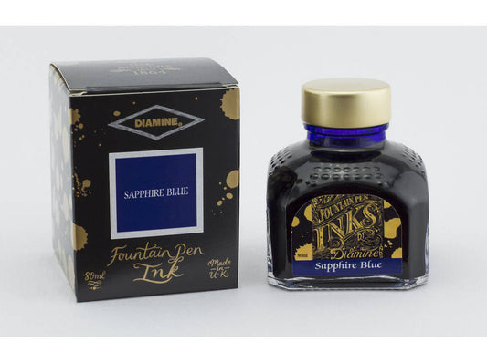 Diamine Fountain Pen Ink 80ml - Sapphire Blue