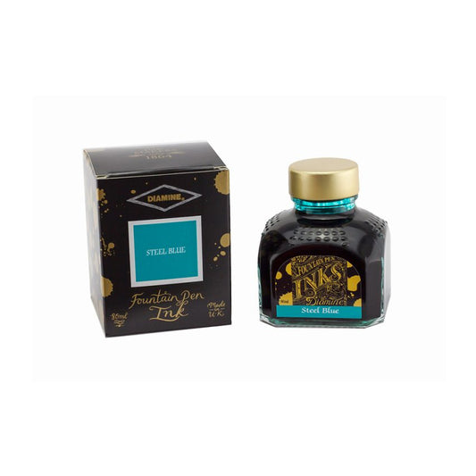 Diamine Fountain Pen Ink 80ml -  Steel Blue