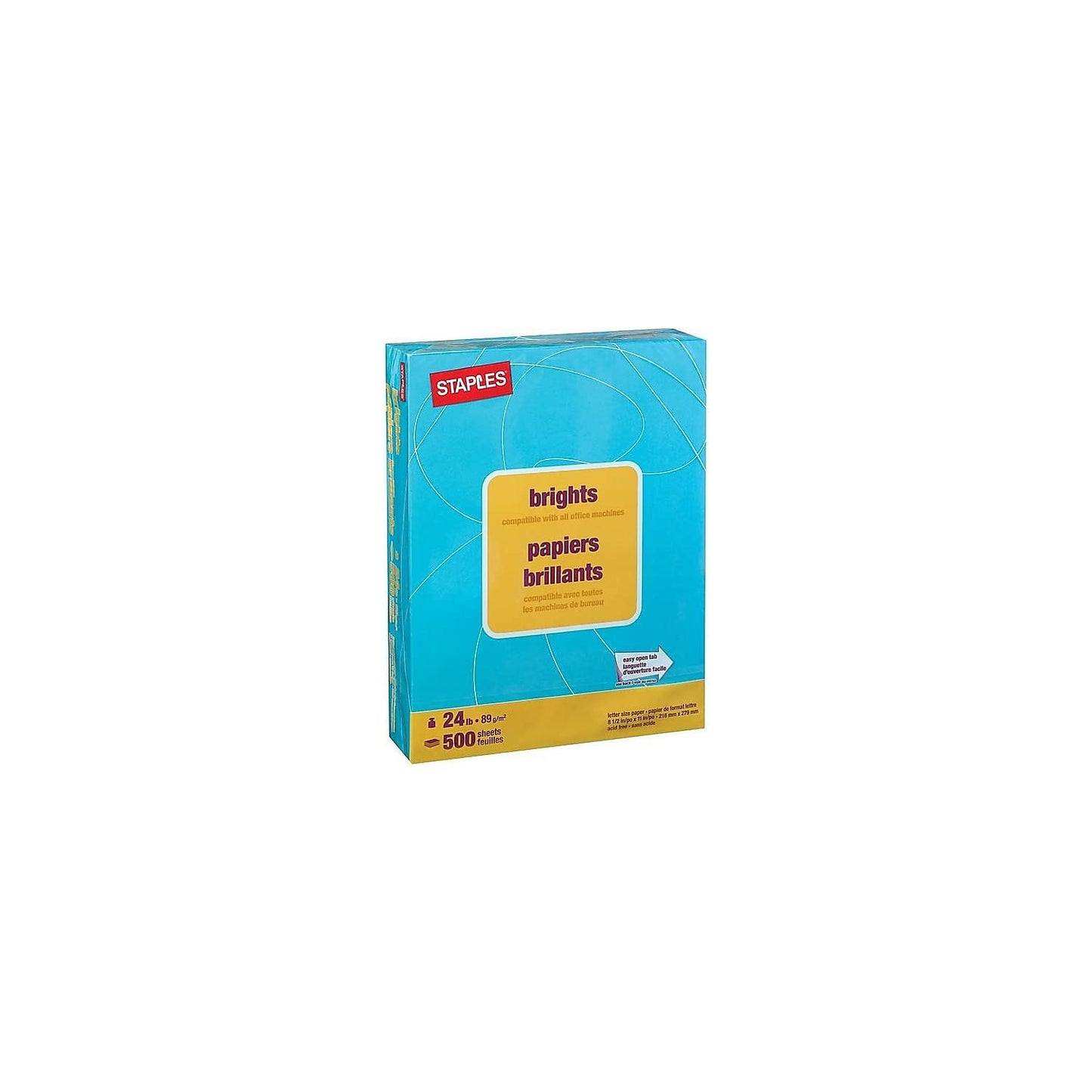 Staples Brights Coloured Copy Paper - Letter - 8-1/2" x 11" -  500 Sheets