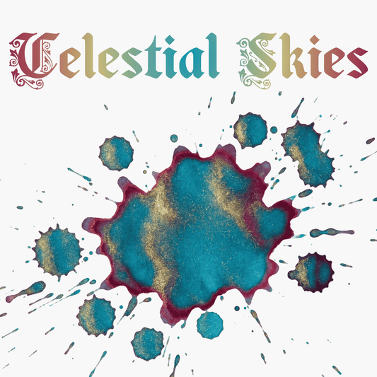 Diamine Celestial Skies Ink – 50ml Shimmer (2025 Inkvent)