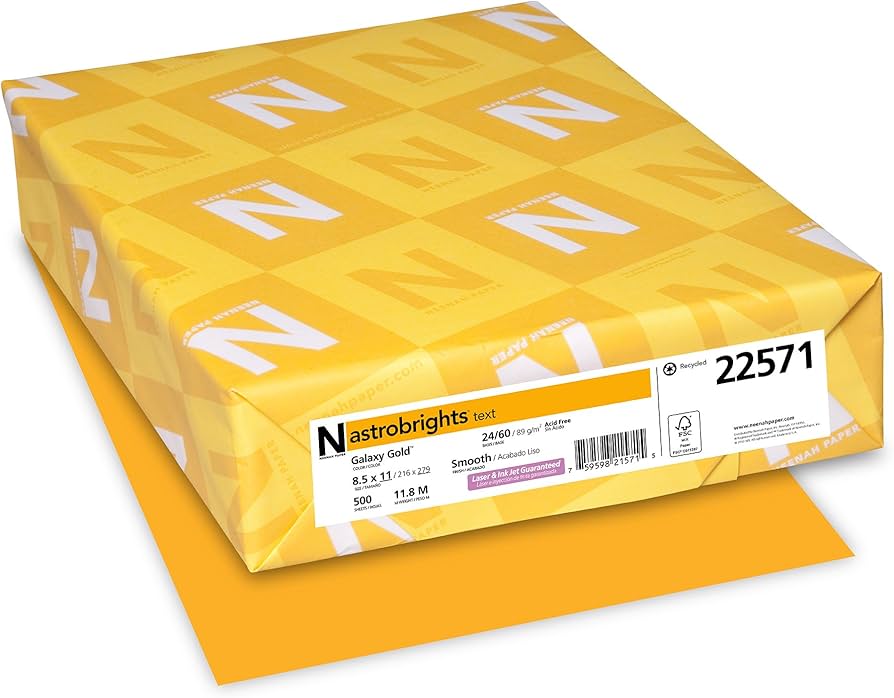 Astrobrights Color Copy Paper 8.5*11 - 500 sheets