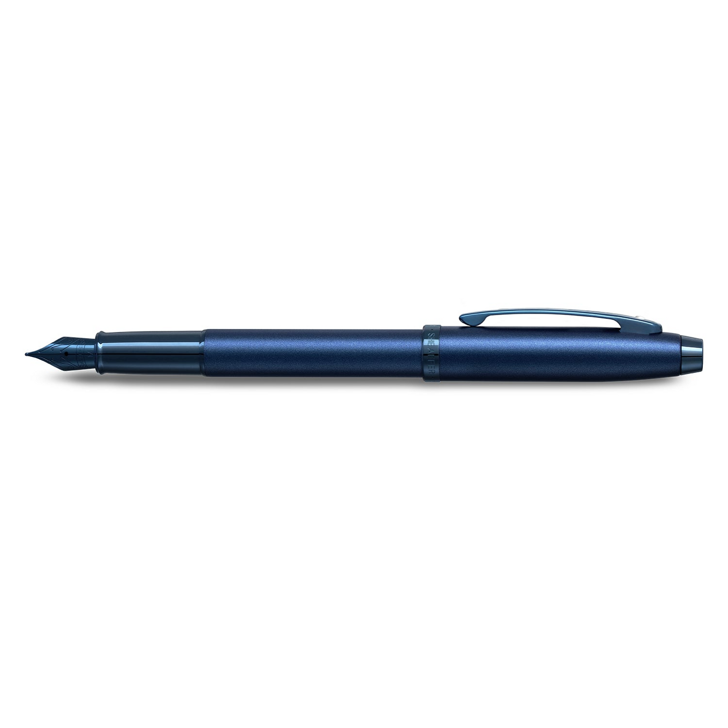 Sheaffer  100 9371 Satin Blue Fountain Pen With PVD Blue Trim