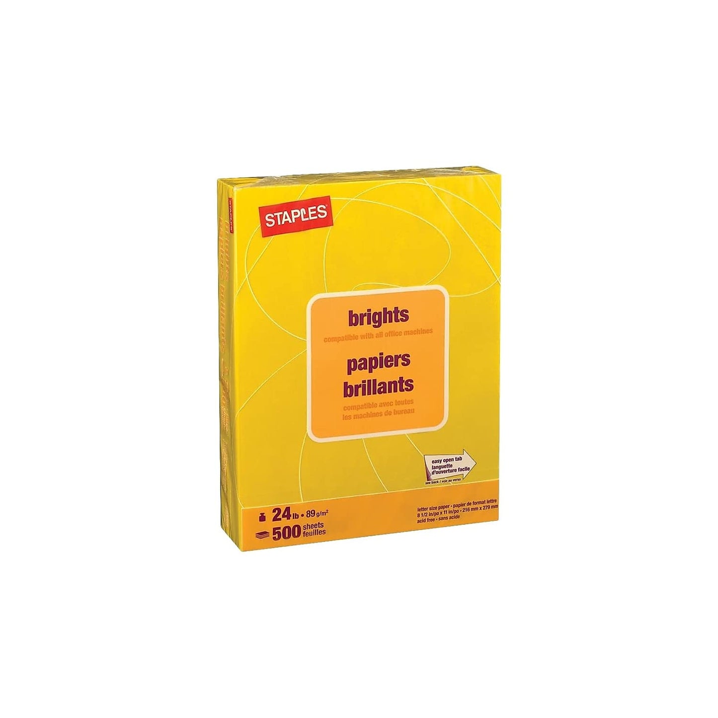 Staples Brights Coloured Copy Paper - Letter - 8-1/2" x 11" -  500 Sheets